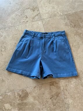 Banana Republic Slate Blue Pleated Shorts